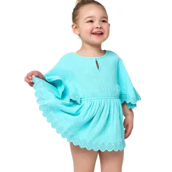 Baby & Toddler Girls Aqua Gauze Kaftan Swim Coverup