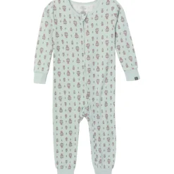 Baby & Toddler Girls Light Green Fleur Hacci Footless Pajamas