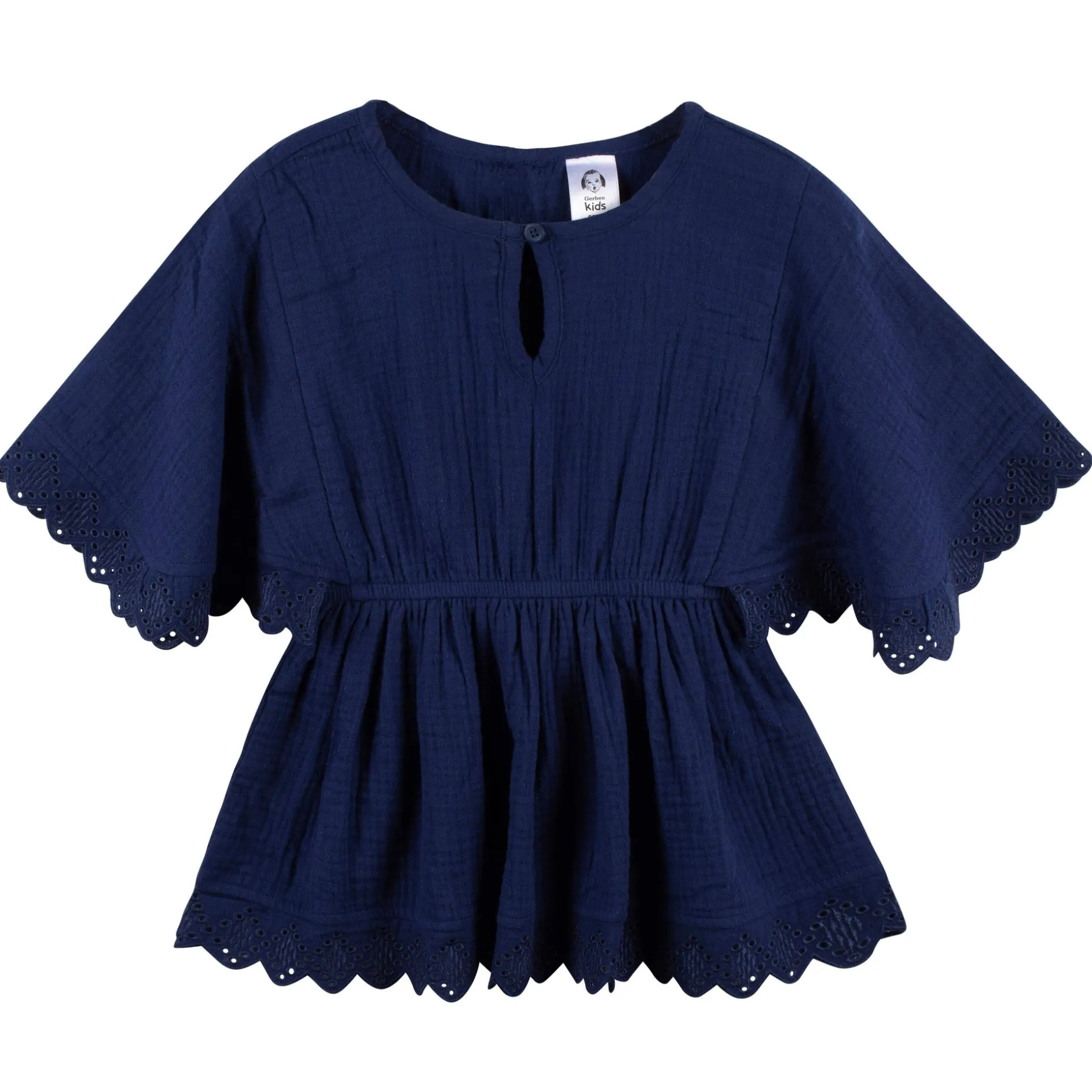 Baby & Toddler Girls Navy Gauze Kaftan Swim Coverup