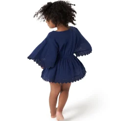 Baby & Toddler Girls Navy Gauze Kaftan Swim Coverup