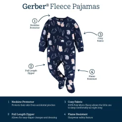 Baby & Toddler Girls Owls Footed Fleece Pajamas
