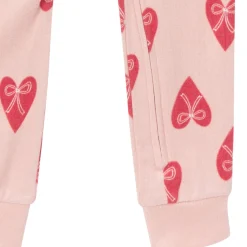 Baby & Toddler Girls Pink Hearts Snug Fitting Footless Hacci Pajamas