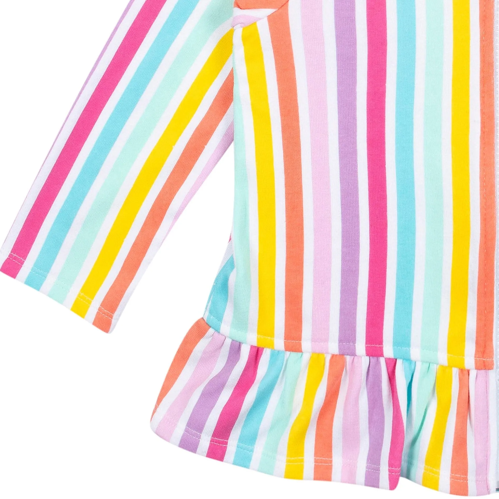 Baby & Toddler Girls Rainbow Hooded Zip Front Terry Swim Coverup