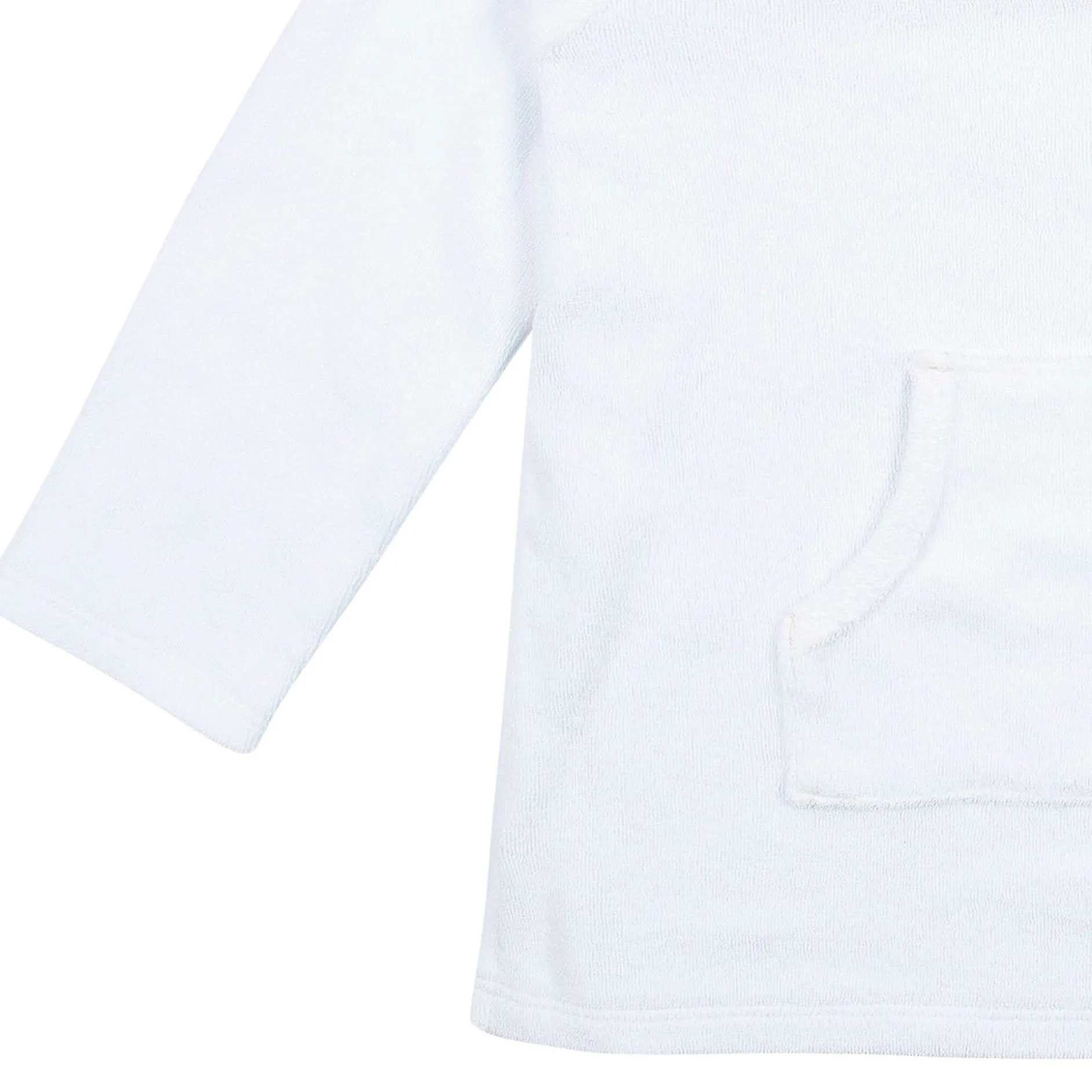 Baby & Toddler Girls White Hooded Kangaroo Pocket Terry Coverup