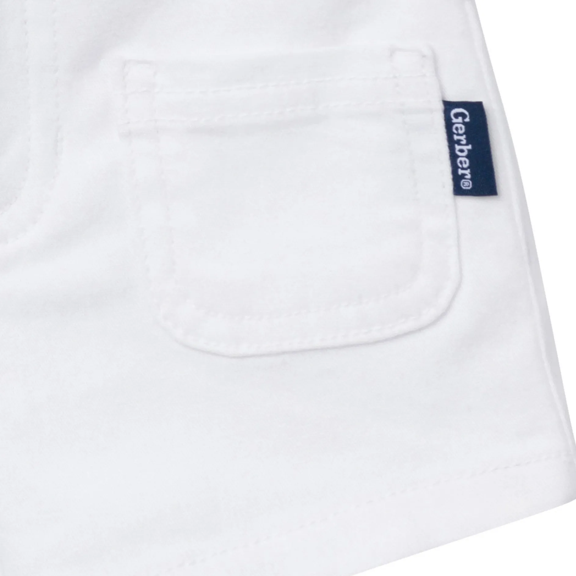 Baby & Toddler Girls White Twill Shorts