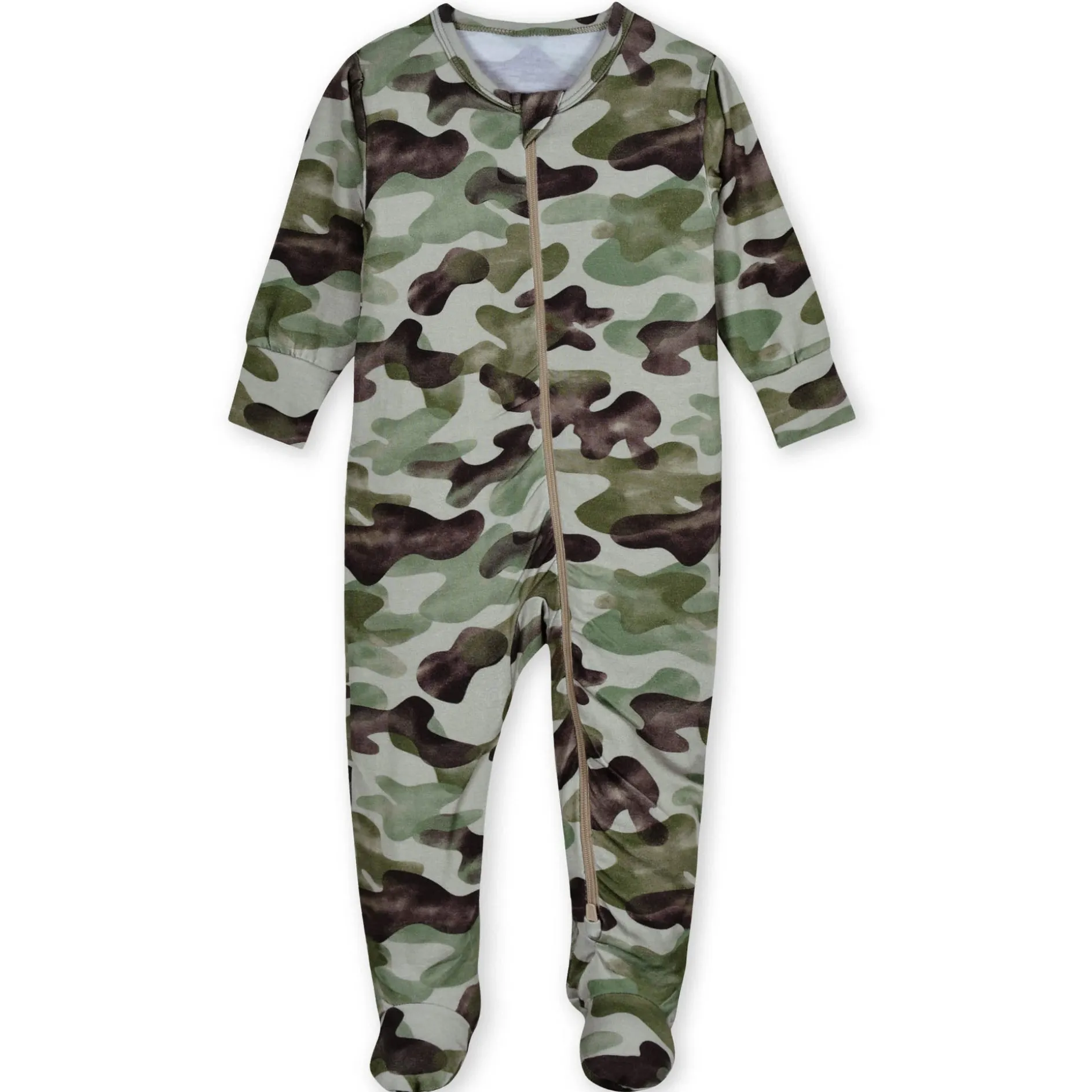 Baby & Toddler Hide & Seek Camo Buttery Soft Viscose Made from Eucalyptus Snug Fit Footed Pajamas