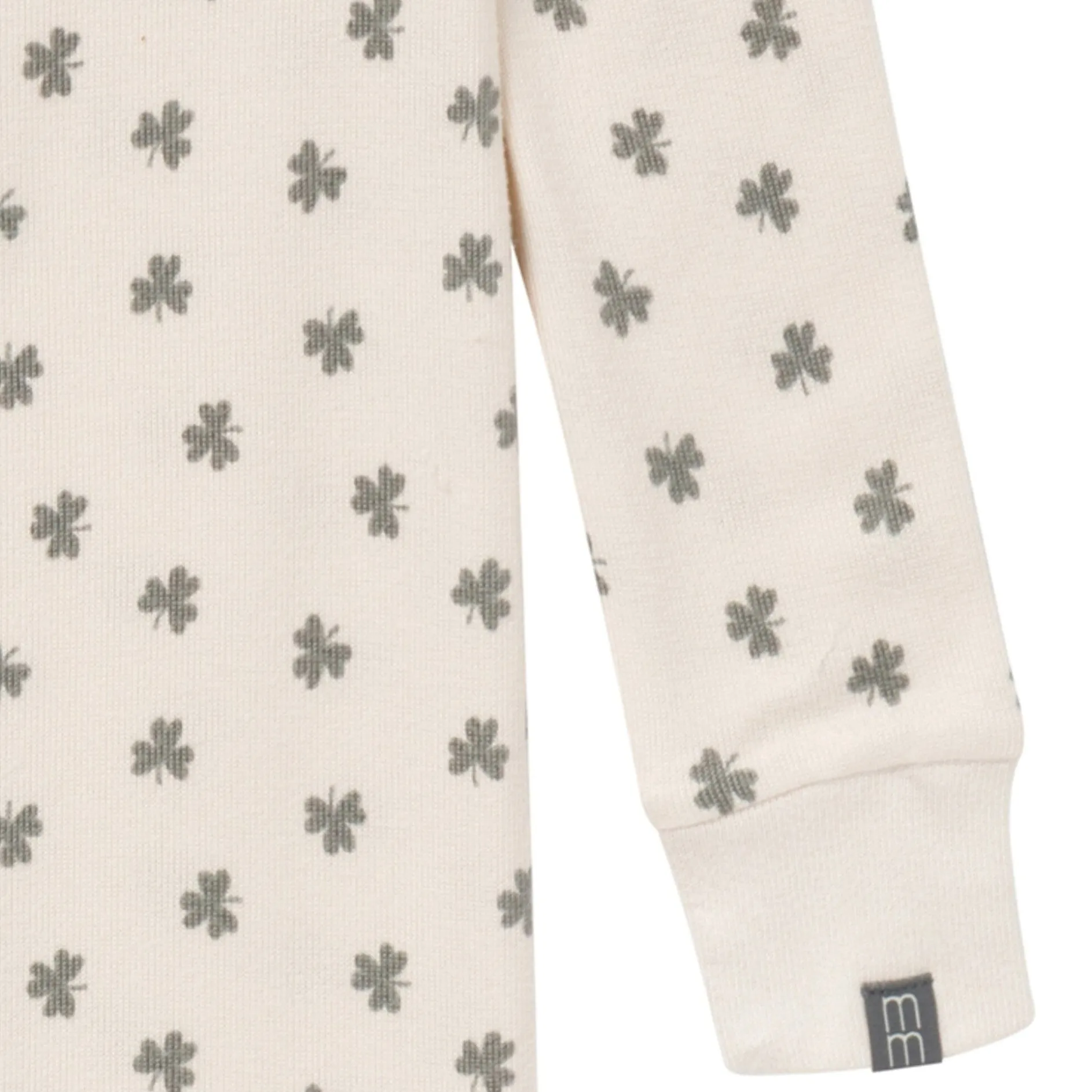 Baby & Toddler Neutral Beige Shamrock Snug Fitting Footless Hacci Pajamas