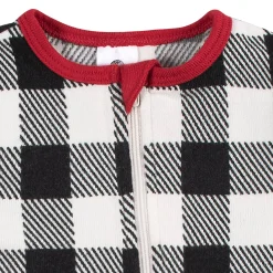 Baby & Toddler Neutral Buffalo Plaid Hacci Snug Fit Footed Pajamas