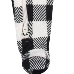 Baby & Toddler Neutral Buffalo Plaid Hacci Snug Fit Footed Pajamas