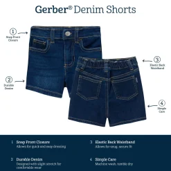 Baby & Toddler Neutral Dark Wash Denim Shorts