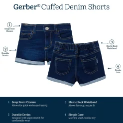 Baby & Toddler Neutral Dark Wash Cuffed Denim Shorts