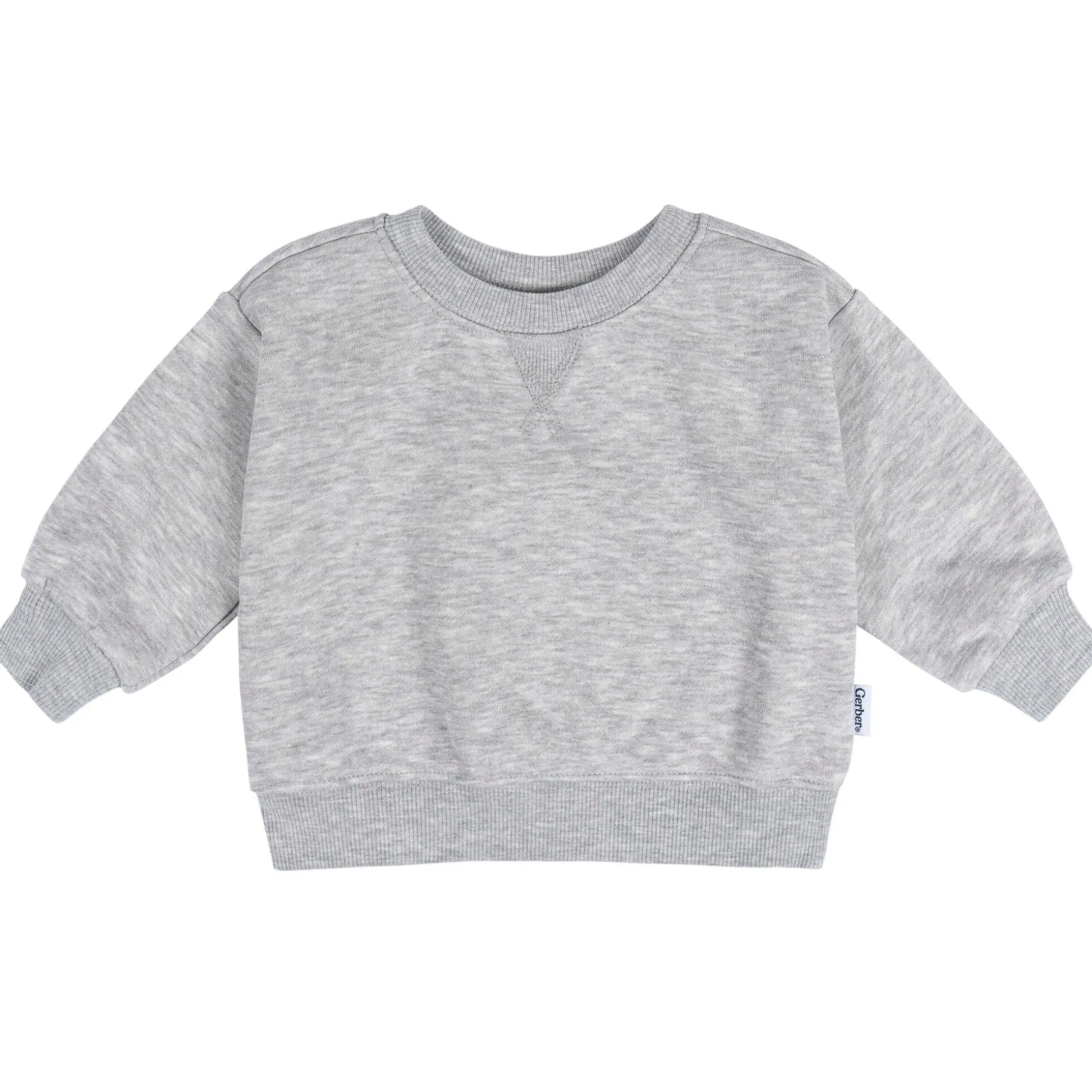 Baby & Toddler Neutral Gray Heather Crewneck Sweatshirt