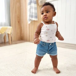Baby & Toddler Neutral Light Wash Cuffed Denim Shorts