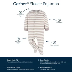 Baby & Toddler Neutral Merry MISPRINT Footed Fleece Pajamas