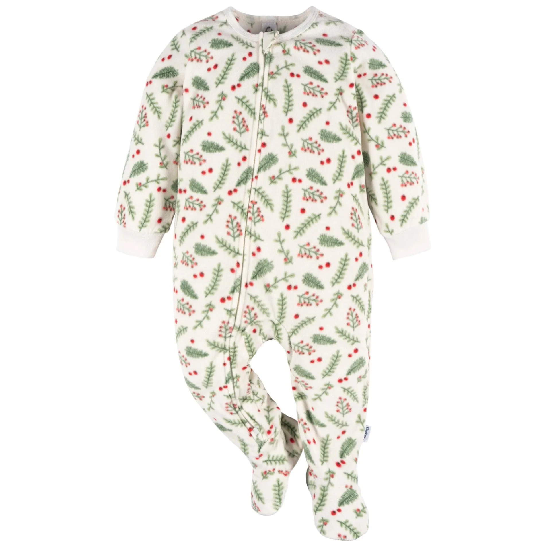 Baby & Toddler Neutral Mistletoe Footed Fleece Pajamas