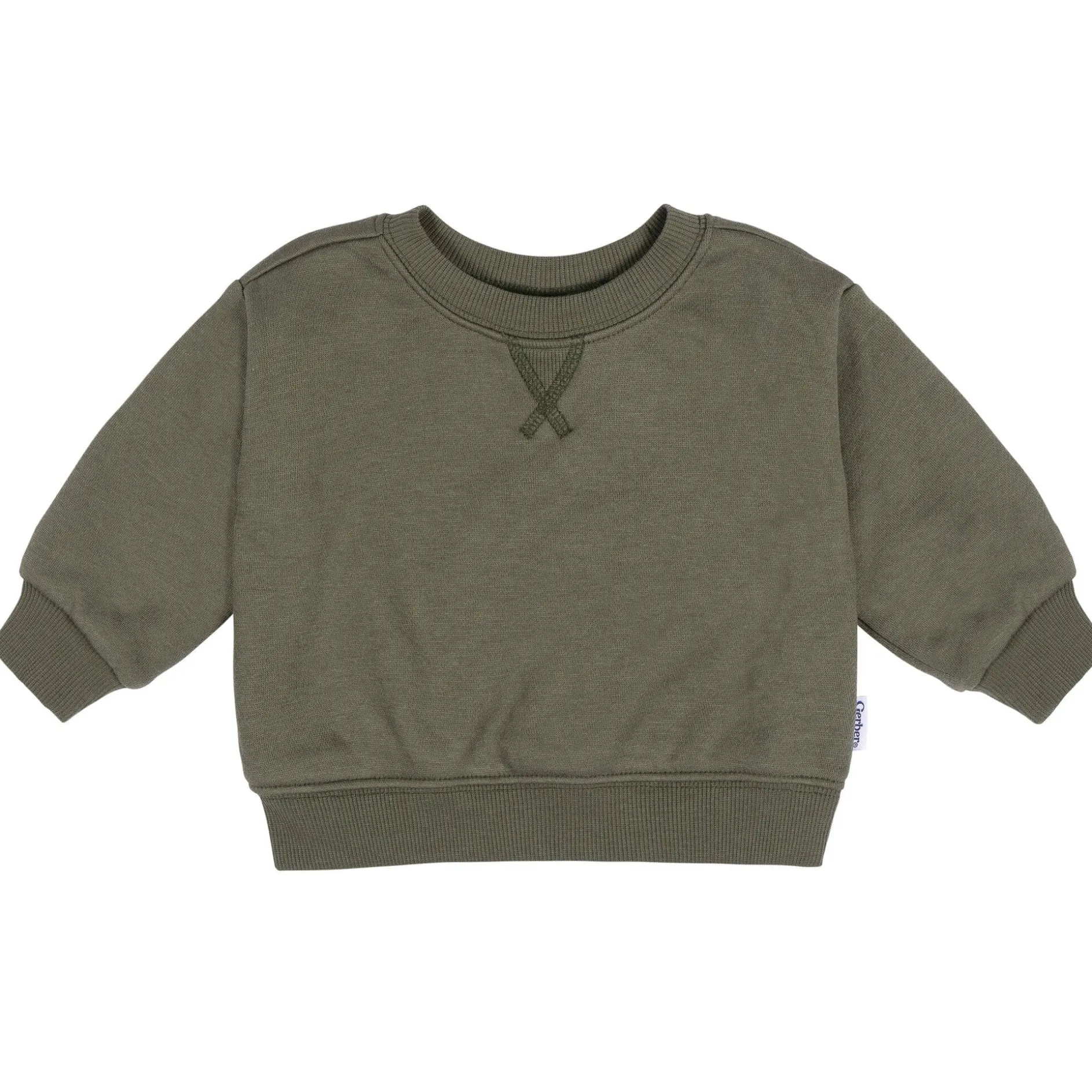 Baby & Toddler Neutral Moss Green Crewneck Sweatshirt