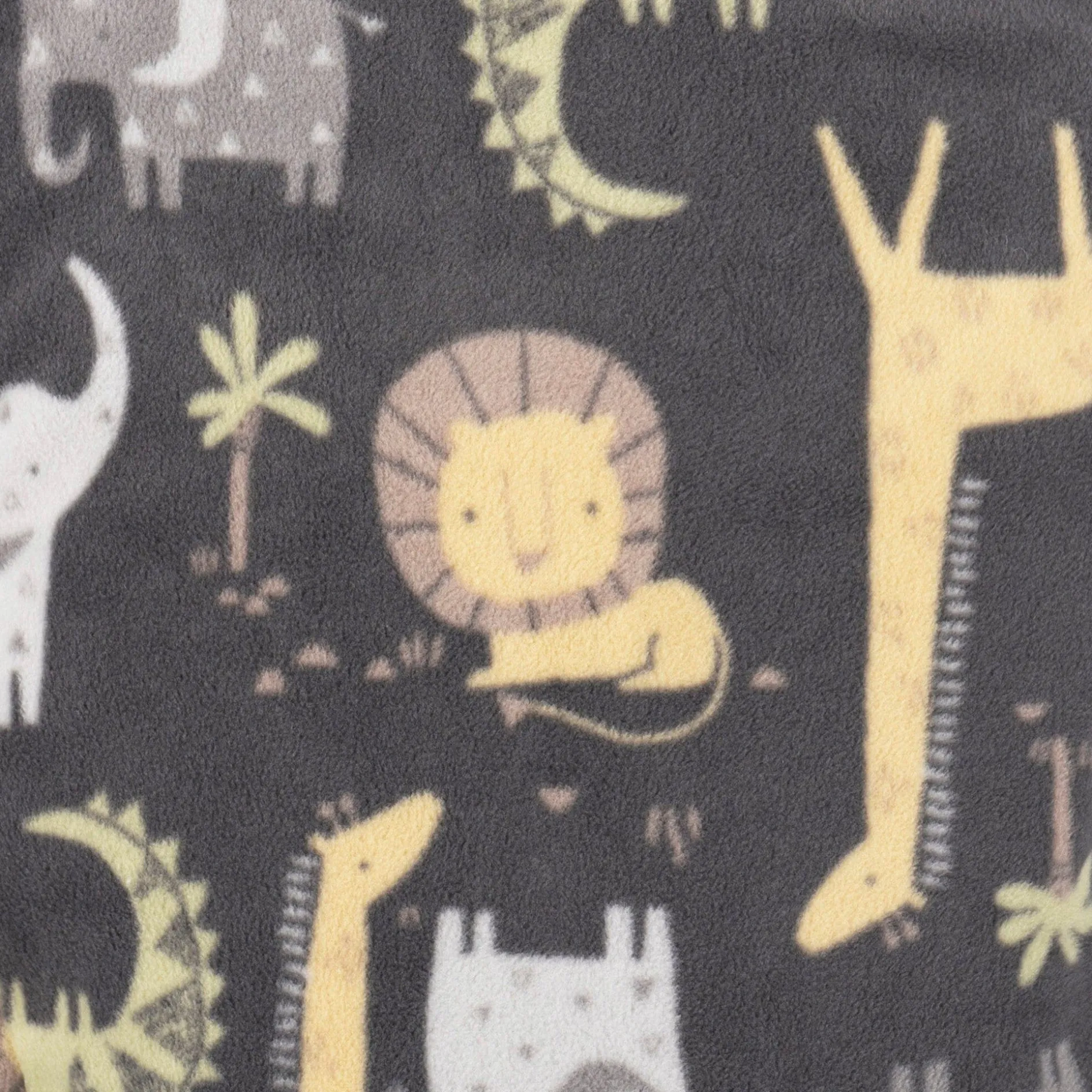 Baby & Toddler Neutral Safari Animals Footed Fleece Pajamas