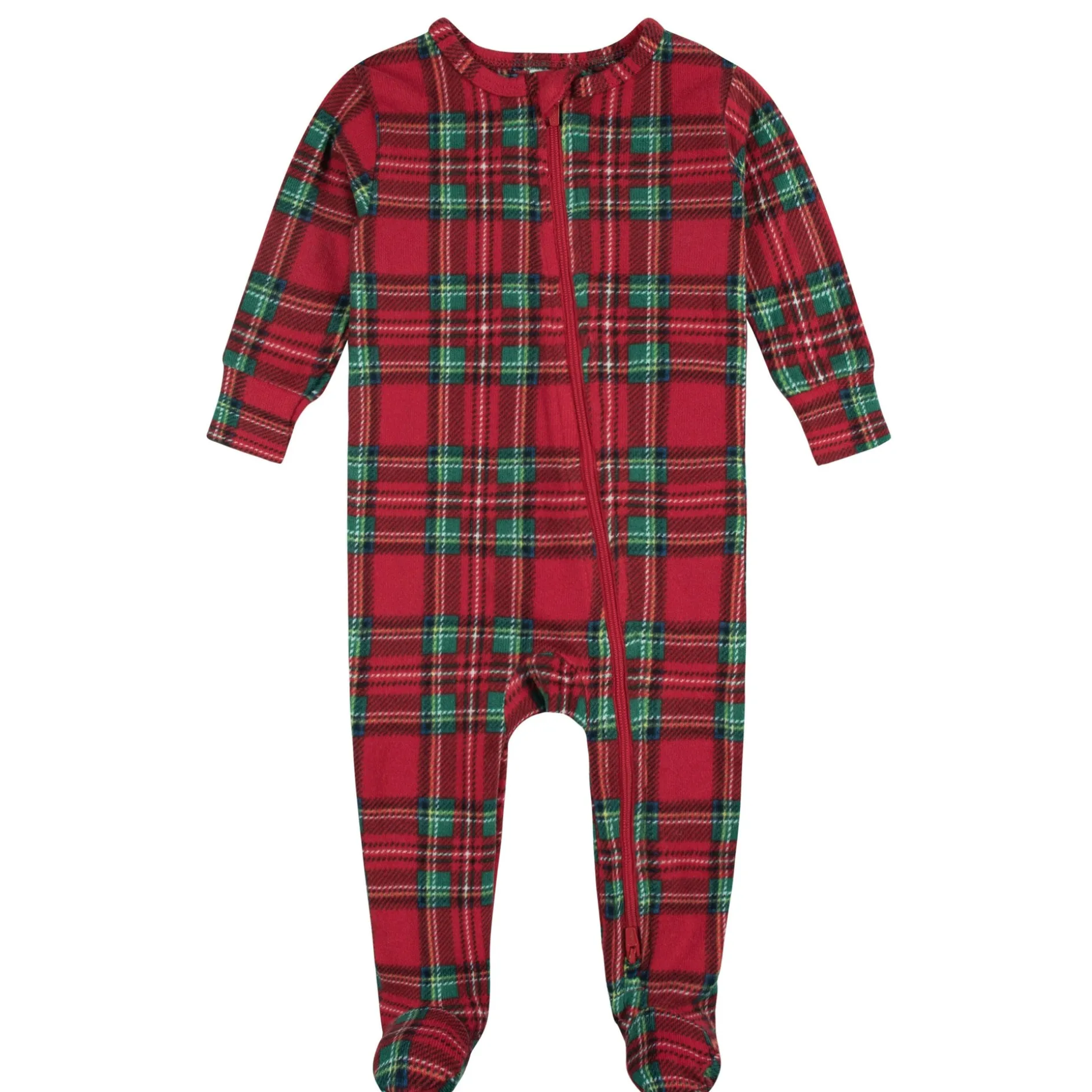 Baby & Toddler Neutral Stewart Plaid Hacci Snug Fit Footed Pajamas