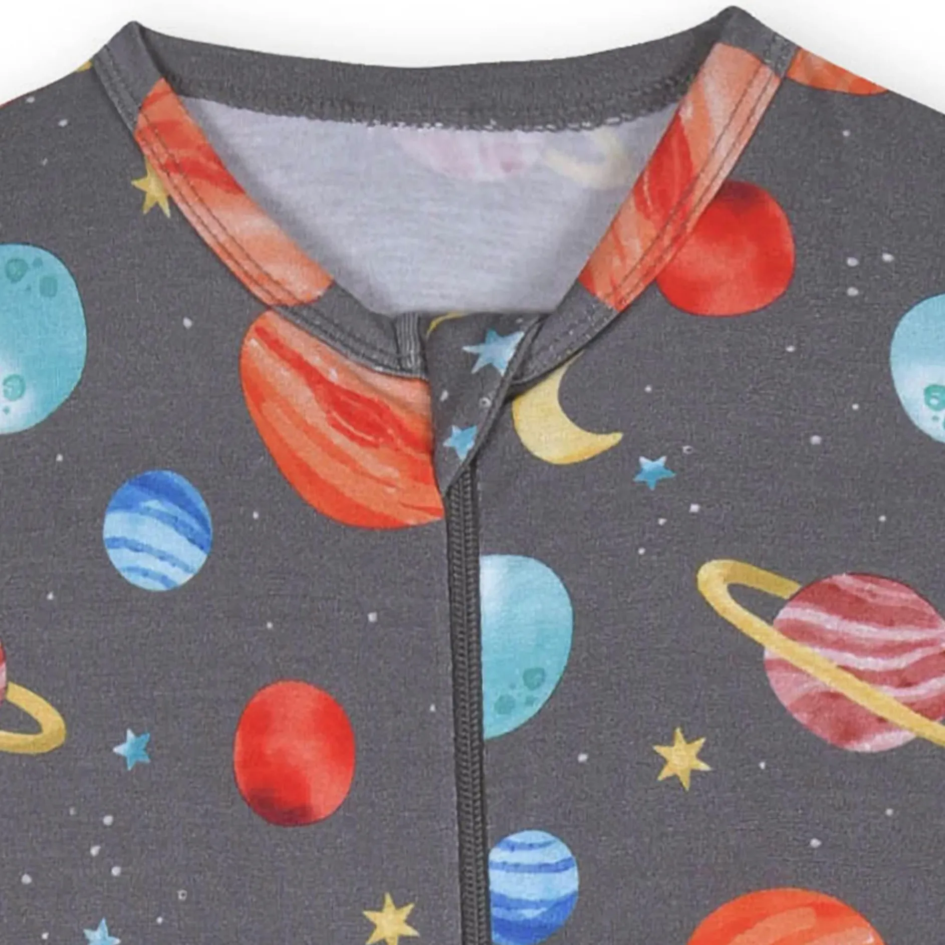 Baby & Toddler Outer Space Buttery Soft Viscose Made from Eucalyptus Snug Fit Footed Pajamas