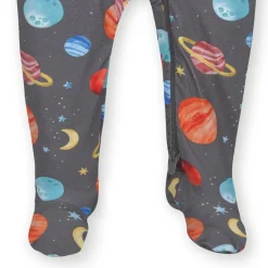 Baby & Toddler Outer Space Buttery Soft Viscose Made from Eucalyptus Snug Fit Footed Pajamas
