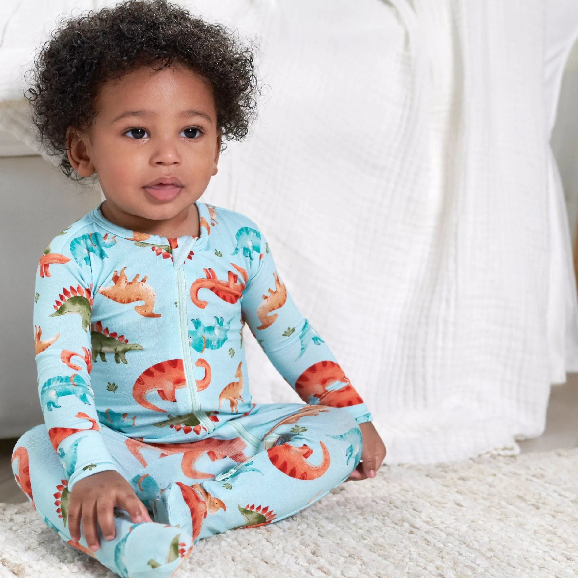Baby & Toddler Snugosaurous Buttery Soft Viscose Made from Eucalyptus Snug Fit Footed Pajamas
