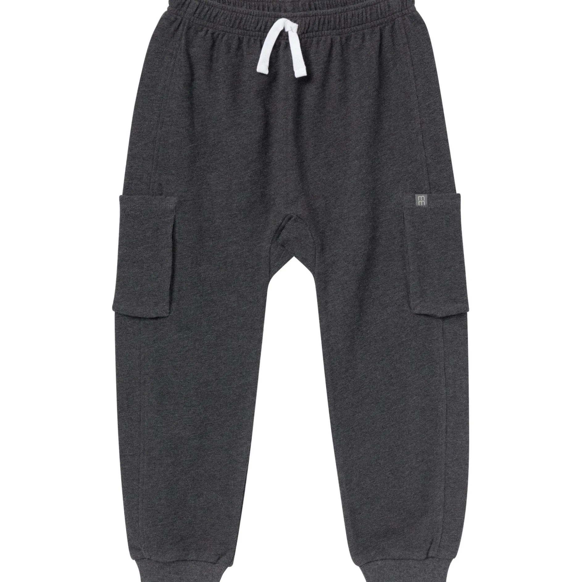 Boys Charcoal Gray Cargo Pocket Sweatpants