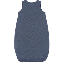 Embroidered Baby Boys Navy Heather Quilted Jersey Wearable Blanket