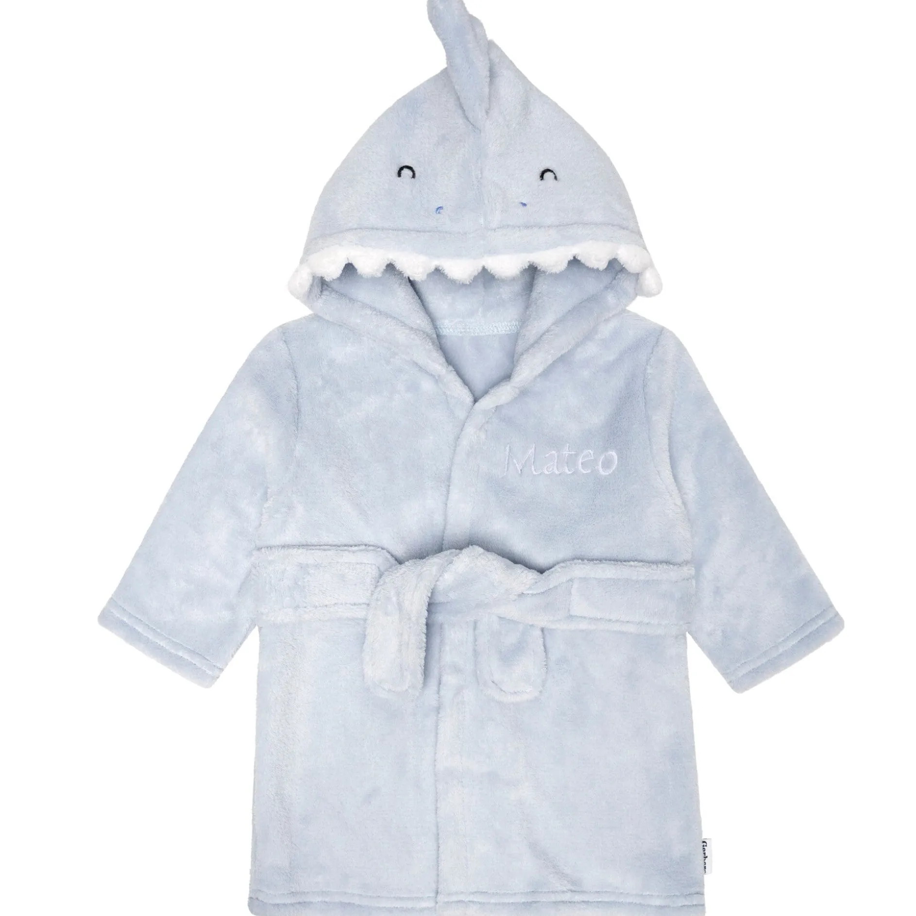 Embroidered Baby Boys Shark Robe