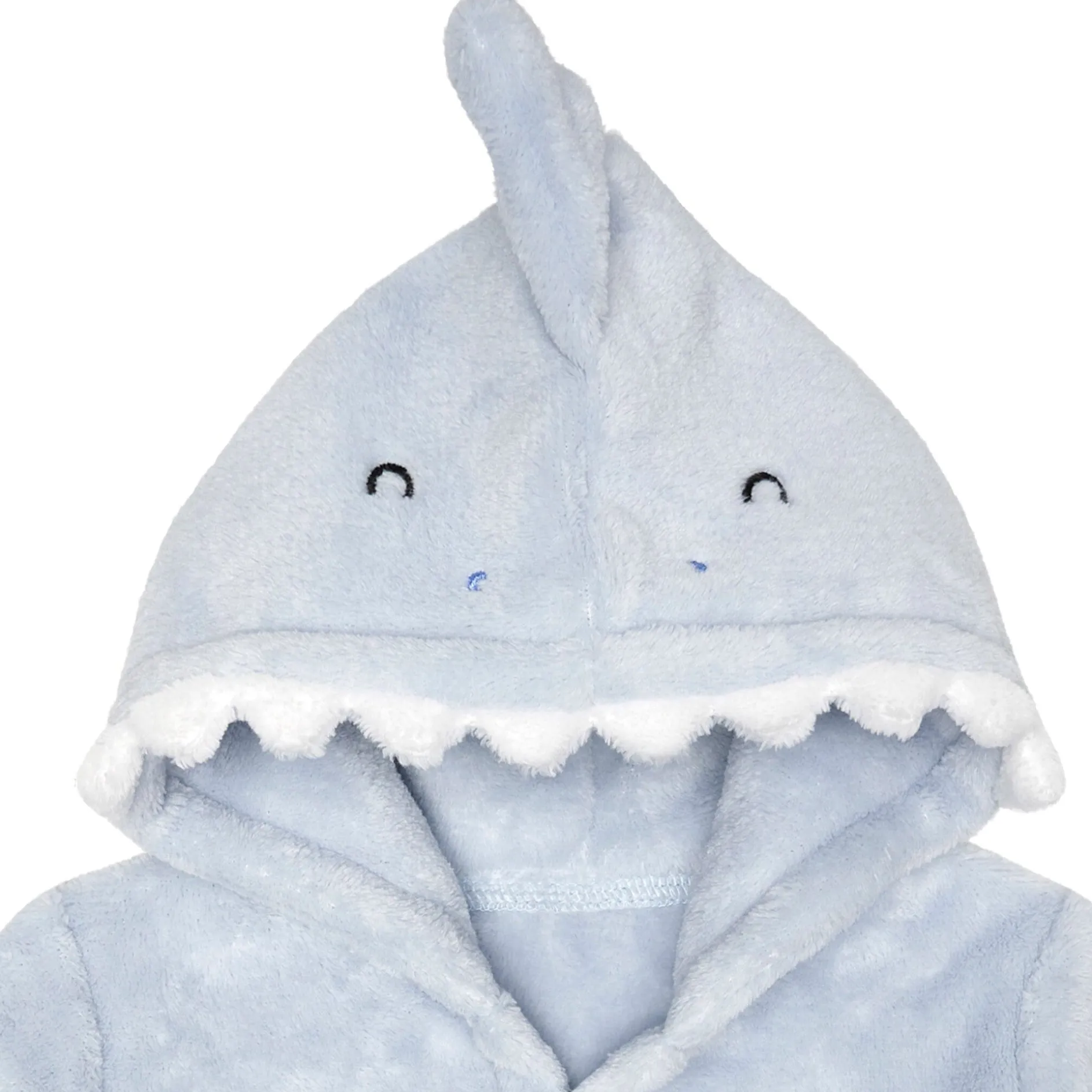 Embroidered Baby Boys Shark Robe
