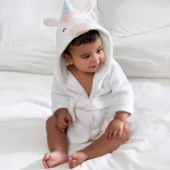 Embroidered Baby Girls Unicorn Robe