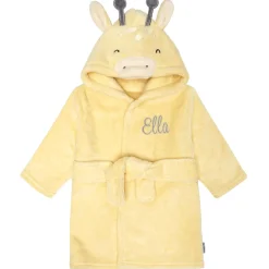 Embroidered Baby Neutral Giraffe Robe