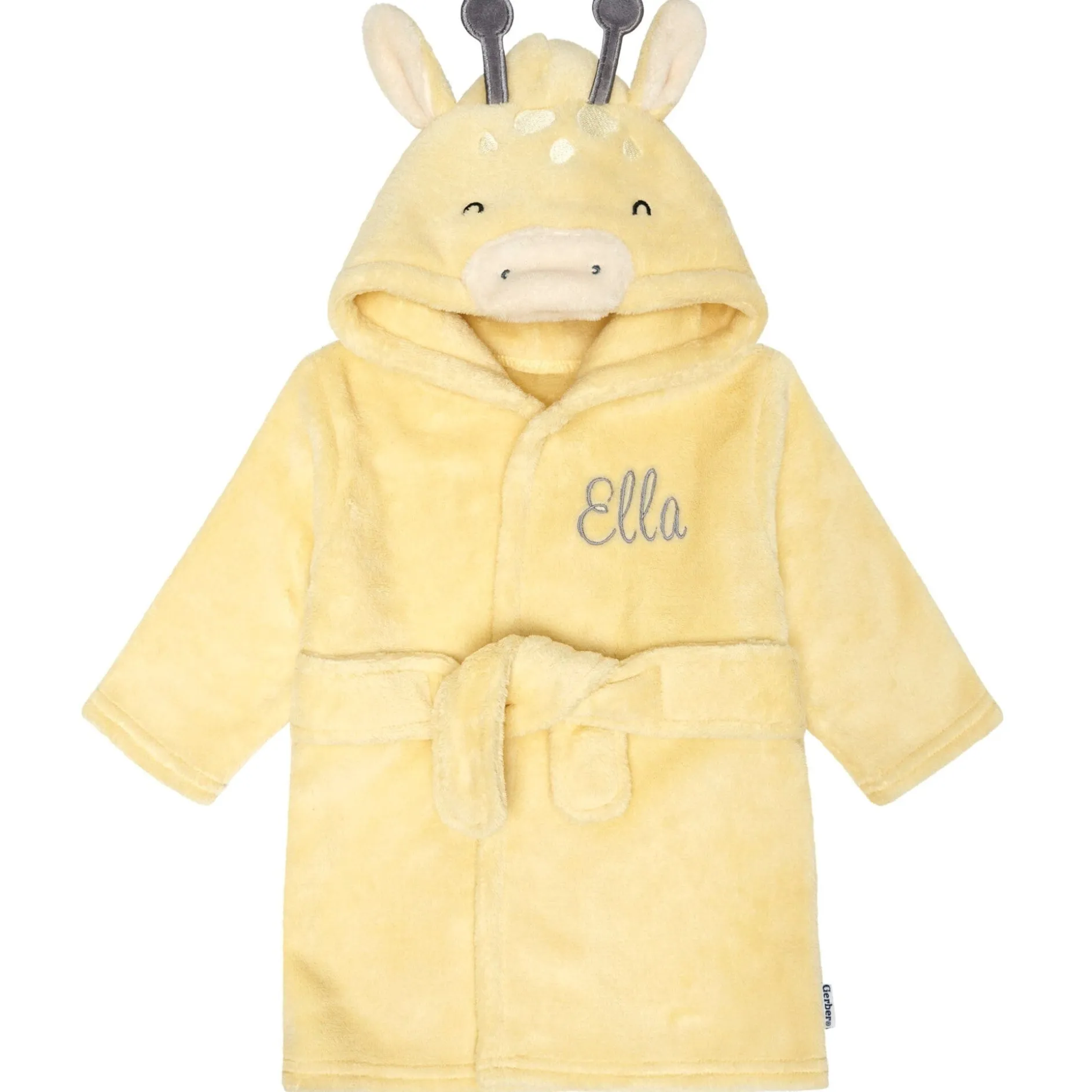 Embroidered Baby Neutral Giraffe Robe