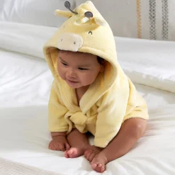 Embroidered Baby Neutral Giraffe Robe