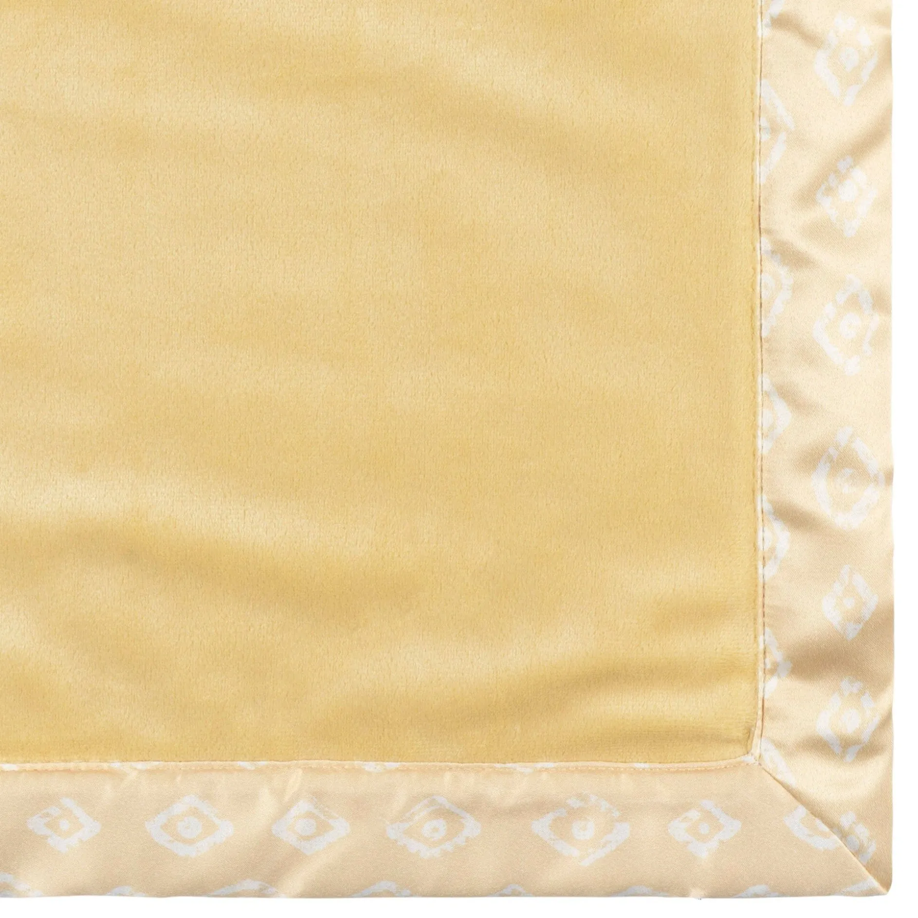 Embroidered Geo Trim Plush Blanket