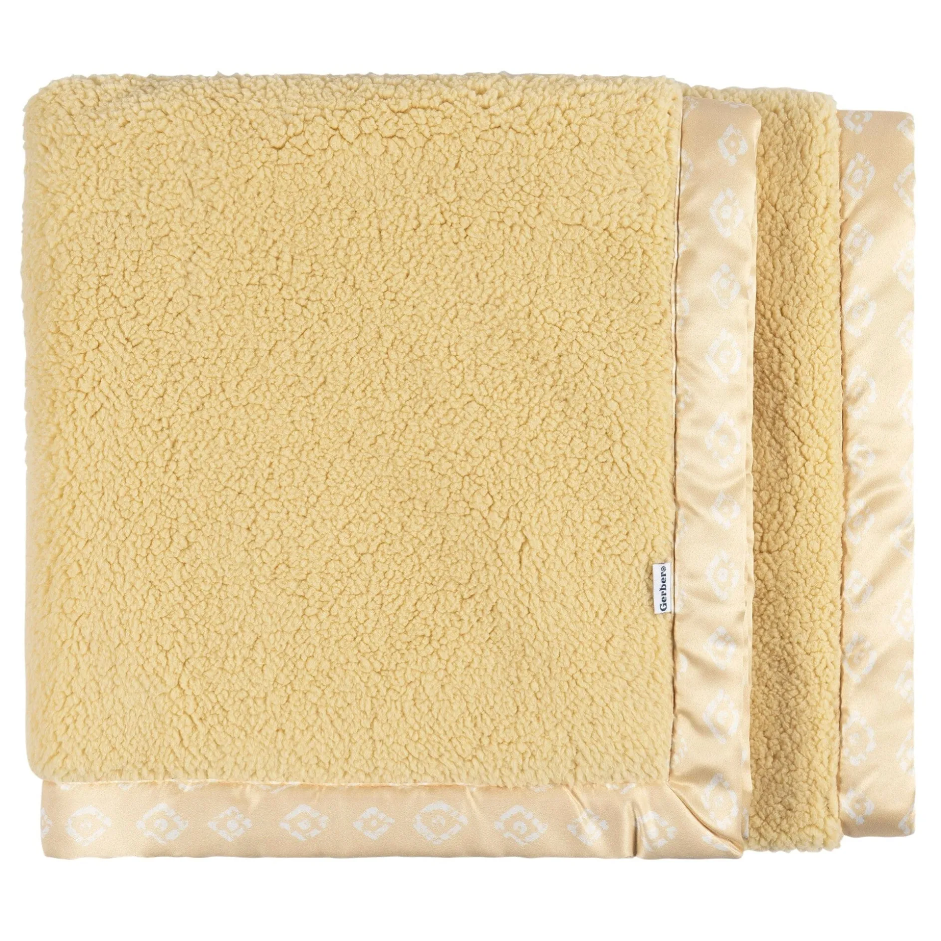Embroidered Geo Trim Plush Blanket