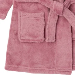 Embroidered Infant & Toddler Girls Rose Shawl Collar Robe