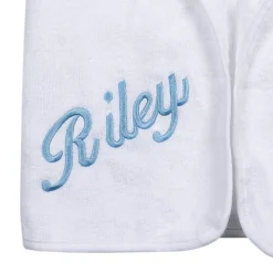 Embroidered 4-Piece Baby Girls White Unicorn Towel & Washcloths Set