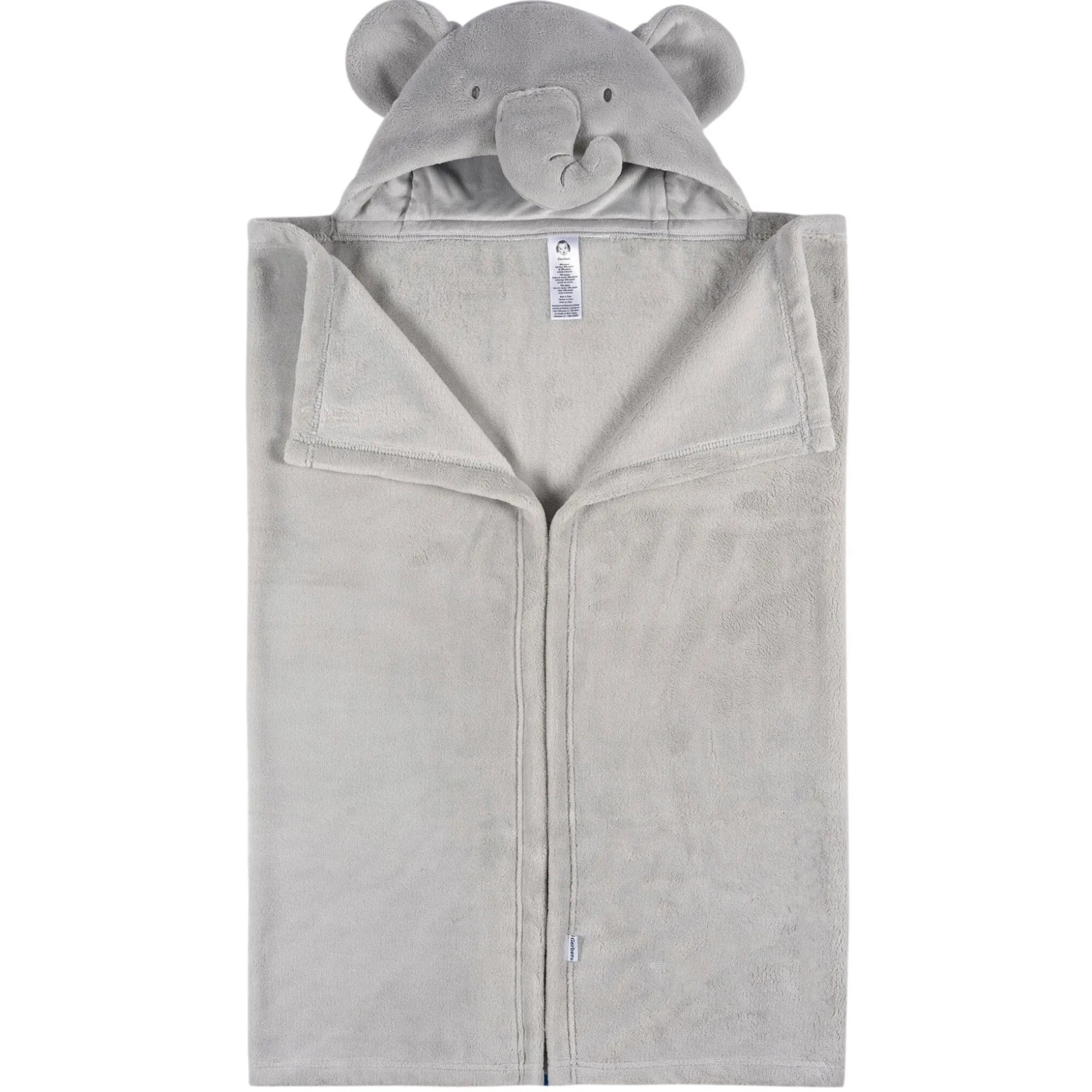 Embroidered 2-Piece Elephant Hooded Wearable Blanket & Security Blanket Set