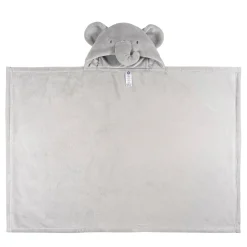 Embroidered 2-Piece Elephant Hooded Wearable Blanket & Security Blanket Set