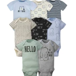 Gerber® 8-pack Baby Boys' Bear Short Sleeve Onesies® Bodysuits