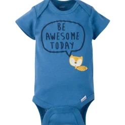 Gerber® 8-pack Baby Boys' Fox Short Sleeve Onesies® Bodysuits