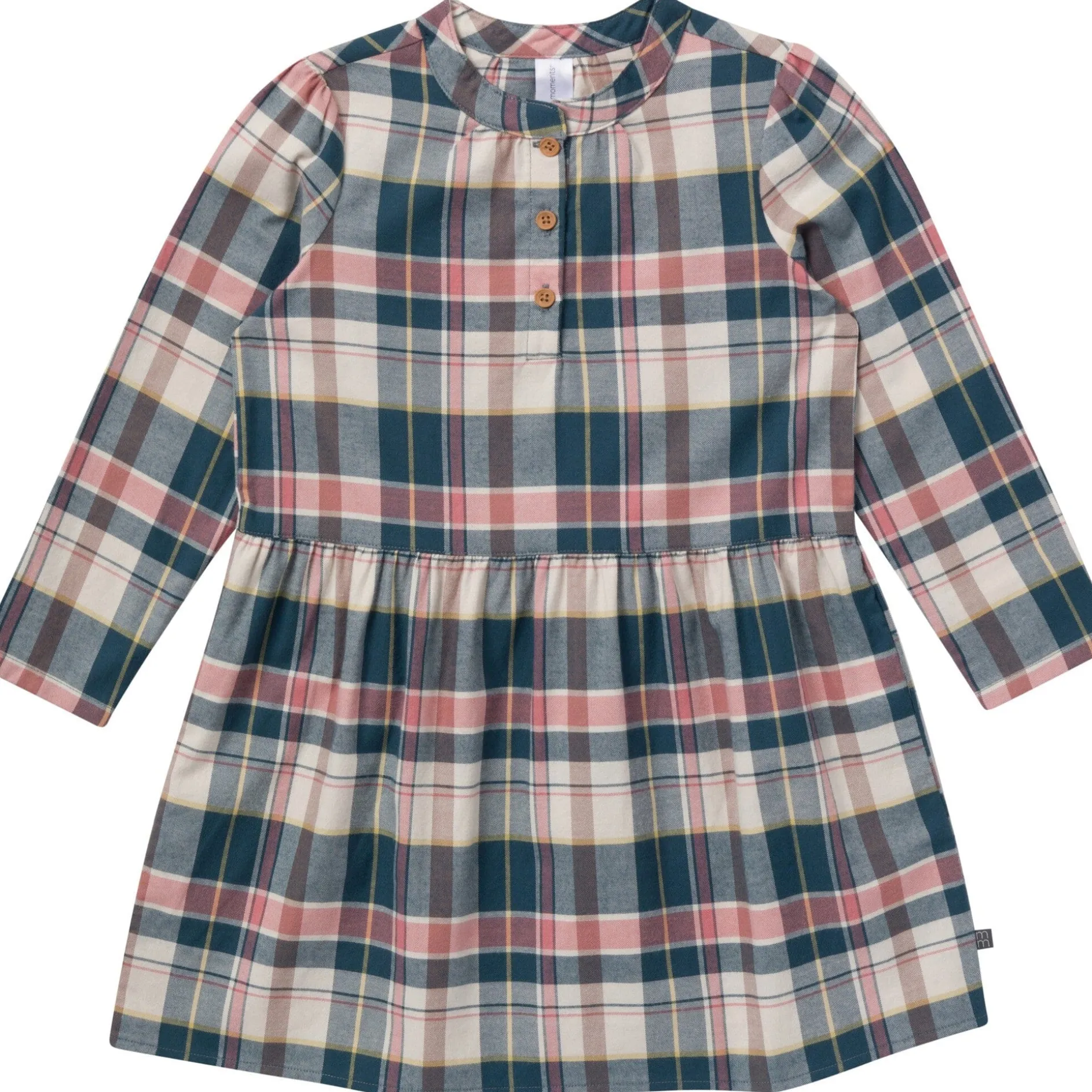 Girls Orion Blue Plaid Collared Dress
