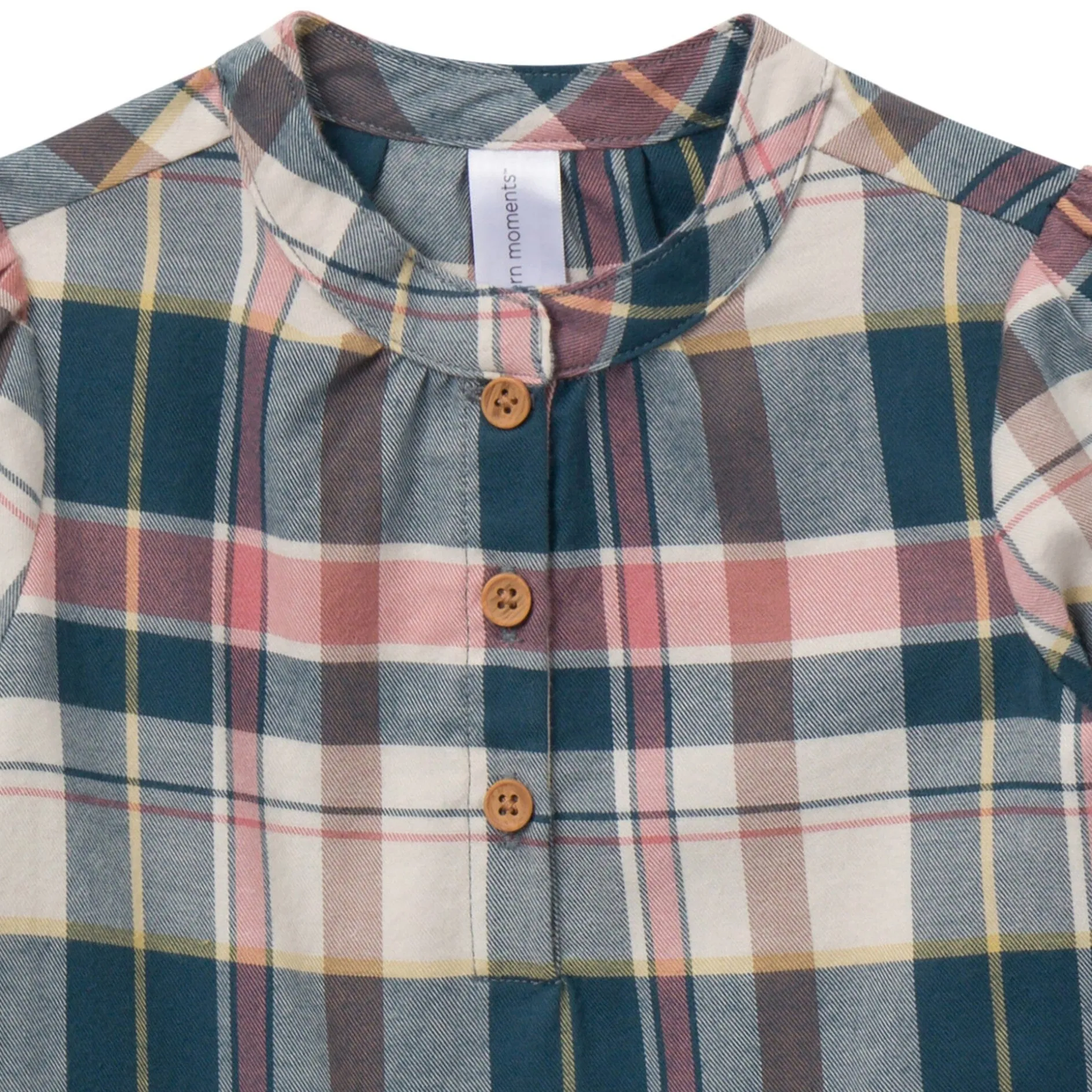 Girls Orion Blue Plaid Collared Dress