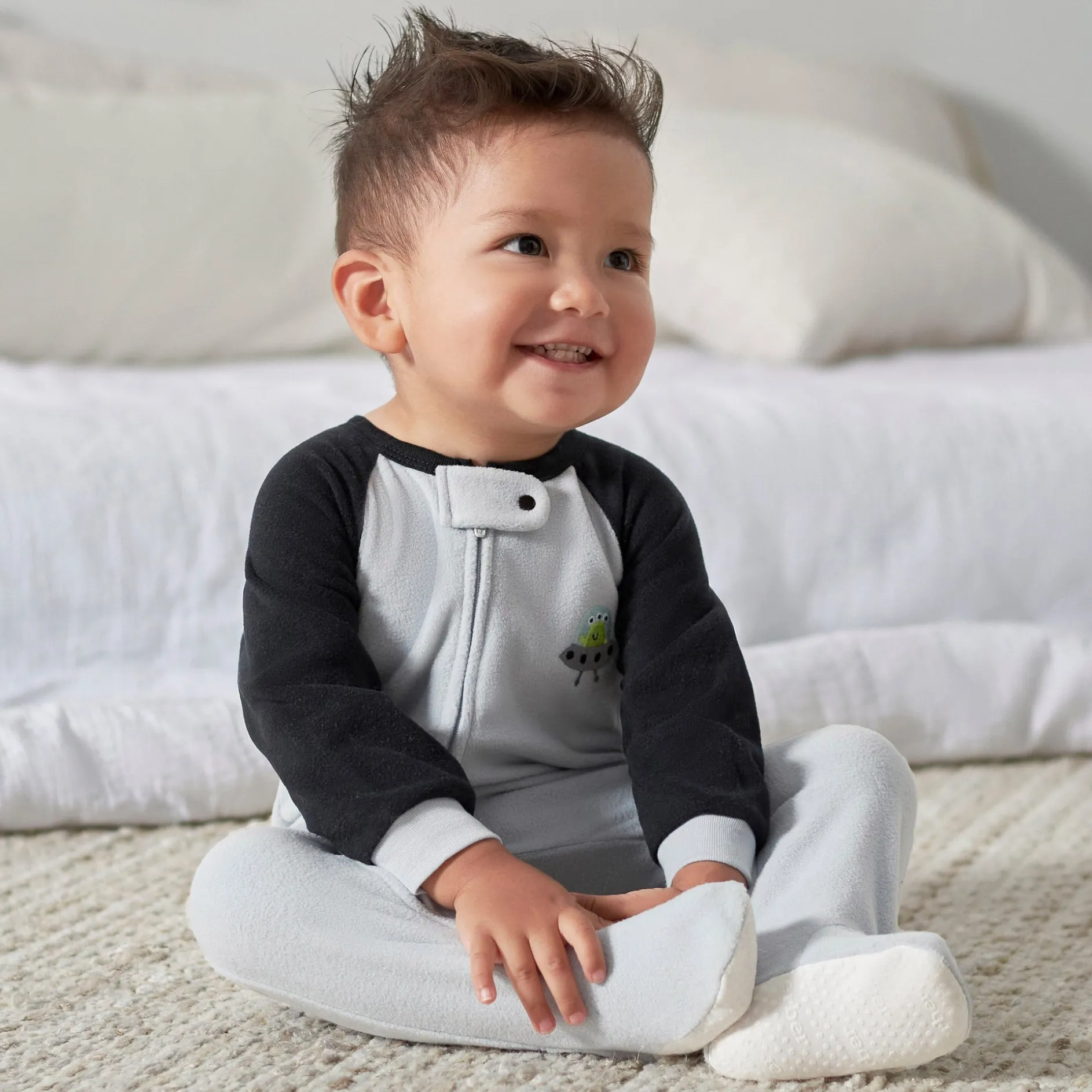 Infant Boys Space Fleece Pajamas