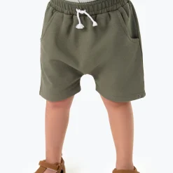 Infant & Toddler Boys Dark Green Harem Shorts