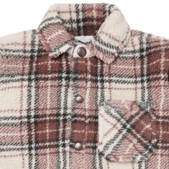 Infant & Toddler Boys Gray and Brown Plaid Sherpa Jacket