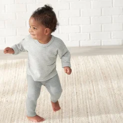 Infant & Toddler Boys Gray Heather Striped Sweater with Pocket
