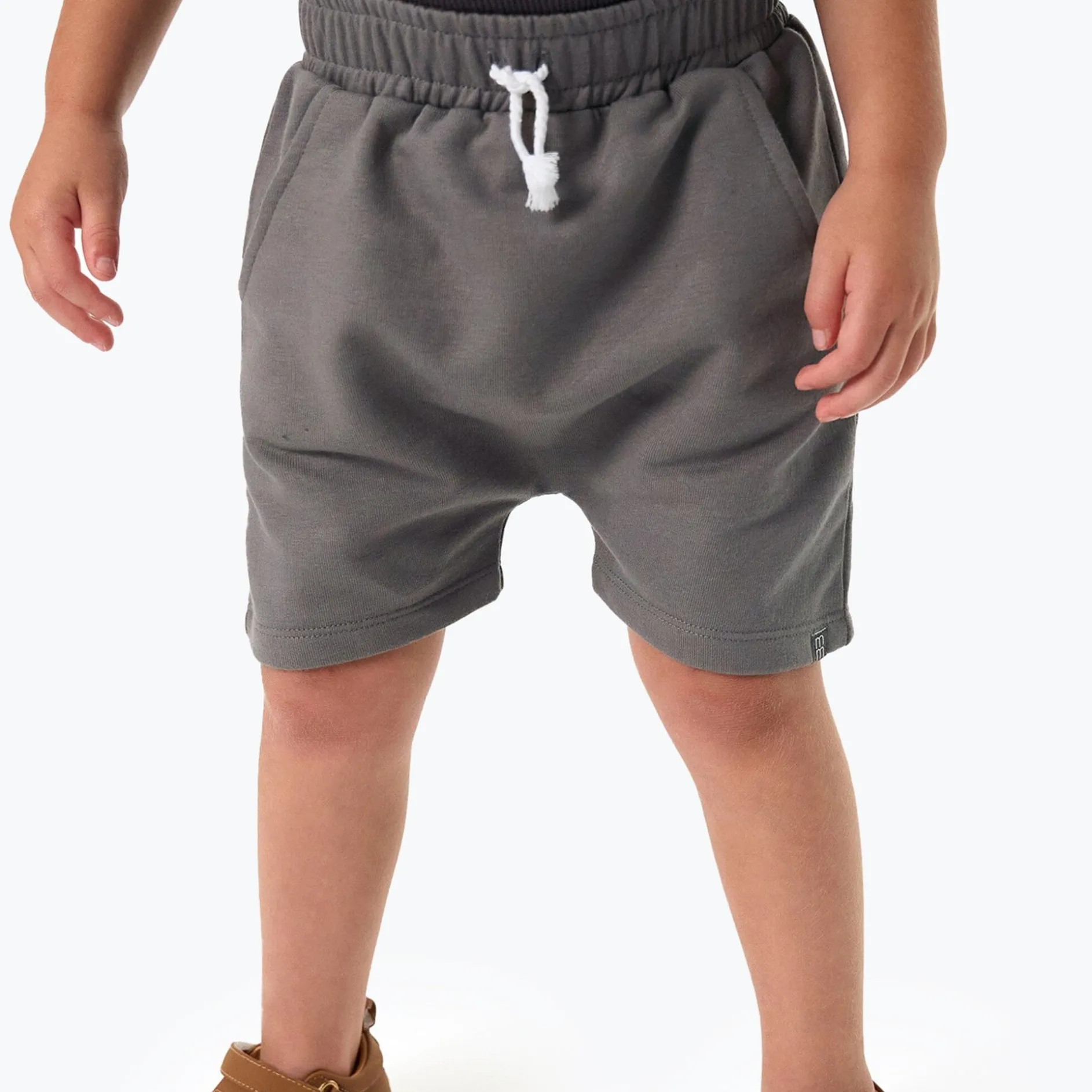Infant & Toddler Boys Grey Harem Shorts