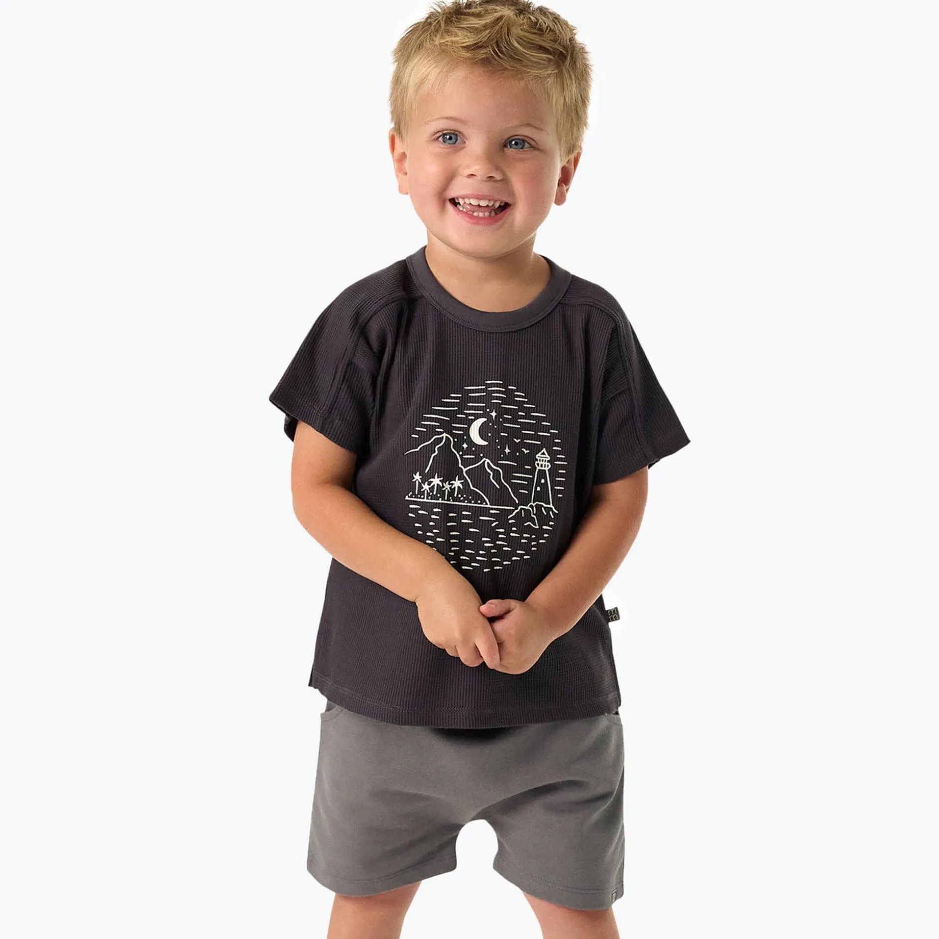 Infant & Toddler Boys Grey Harem Shorts