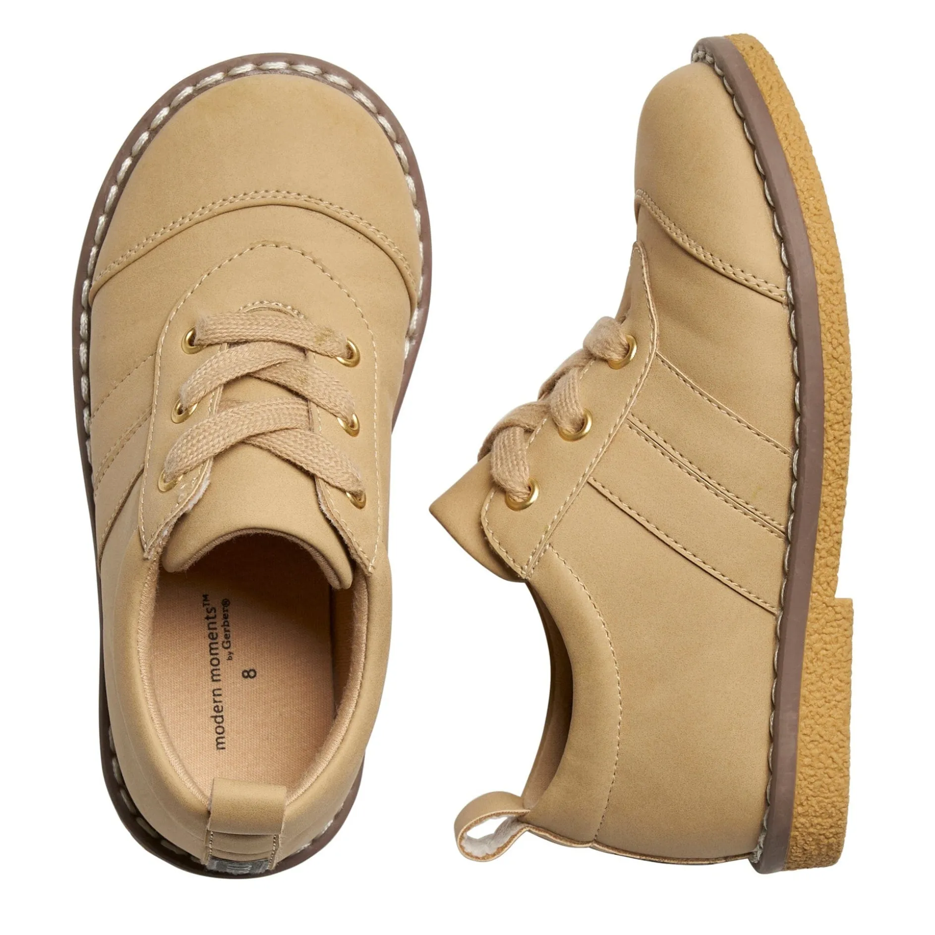 Infant & Toddler Boys Light Medium Brown Oxfords